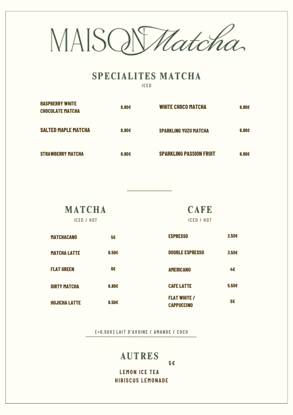 Matcha House Marais